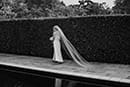bride walking in black and white shot- Hawke's Bay Wedding
