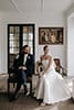 bride and groom sitting elegantly in their bridal wedding detail- Hawke's Bay Wedding
