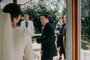 bride walking toward her groom- Waikanae Wedding