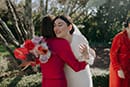 bride hugging her mom after the wedding ceremony- Waikanae Wedding