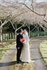 bride and groom kissing in the middle of the road- Waikanae Wedding