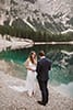 bride and groom saying their vows as they tear up- New Zealand Elopements