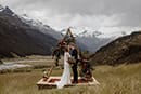 bride and groom first kiss as husband and wife- New Zealand Elopements